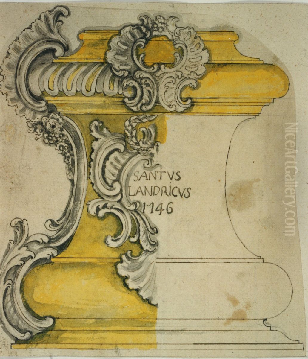 Design for a pedestal Oil Painting by unknown