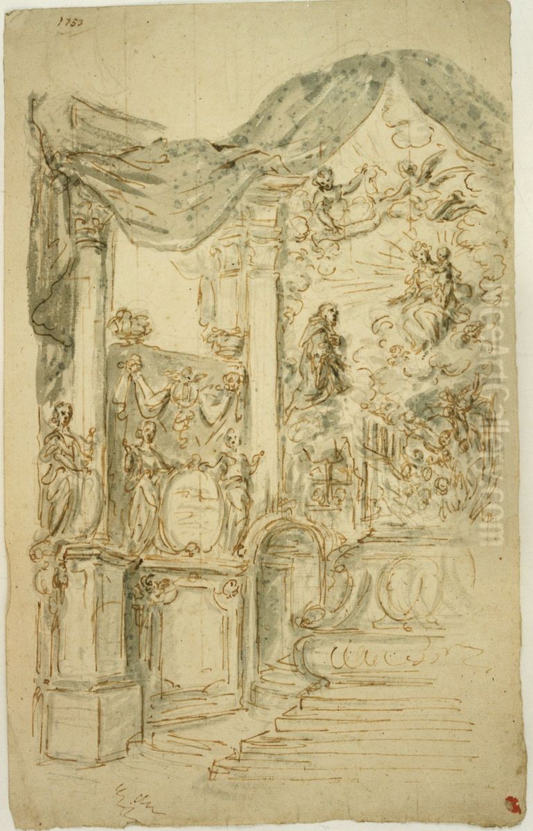 Dessin d'un autel Oil Painting by unknown