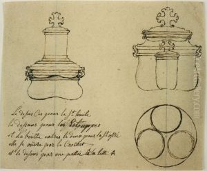 Design for a pot for extreme unction and for a pyx