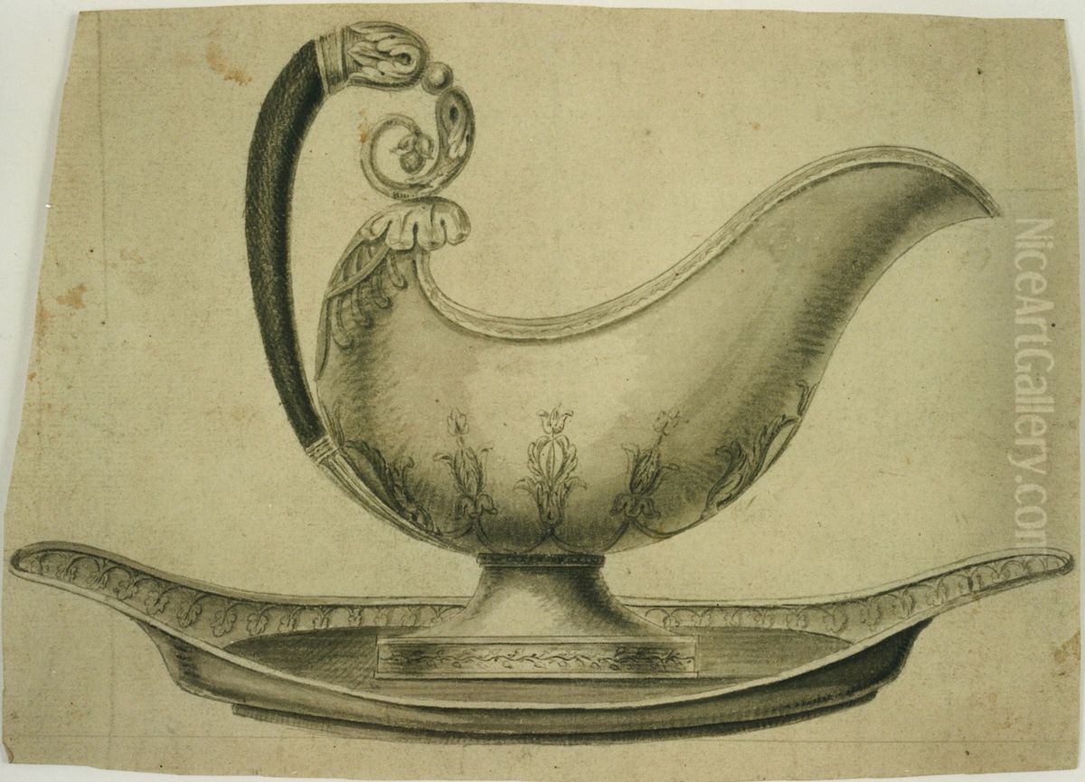 Design for a sauce-boat Oil Painting by unknown
