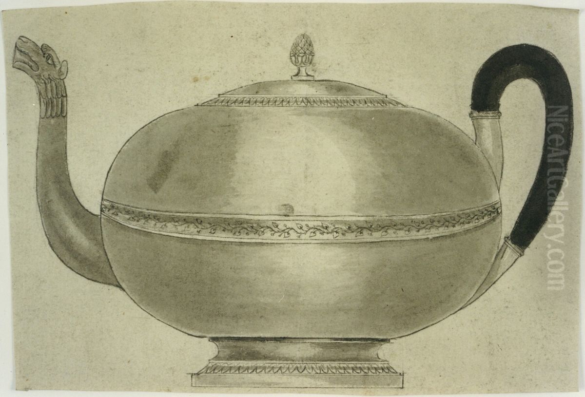 Ebauche d'une theiere en argent Oil Painting by unknown