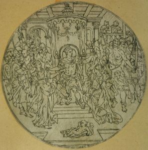 Medallion depicting the judgement of Solomon