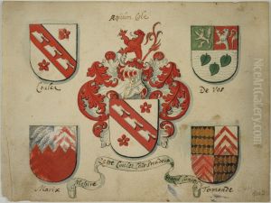 Wappen der Familien Coulez, De Vos, Marix und Termonde