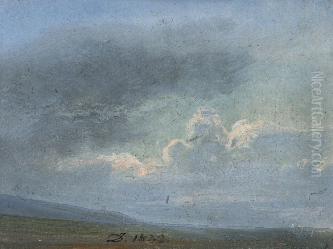 Cloud study Oil Painting by Johan Wilhelm Ludwig Dahl