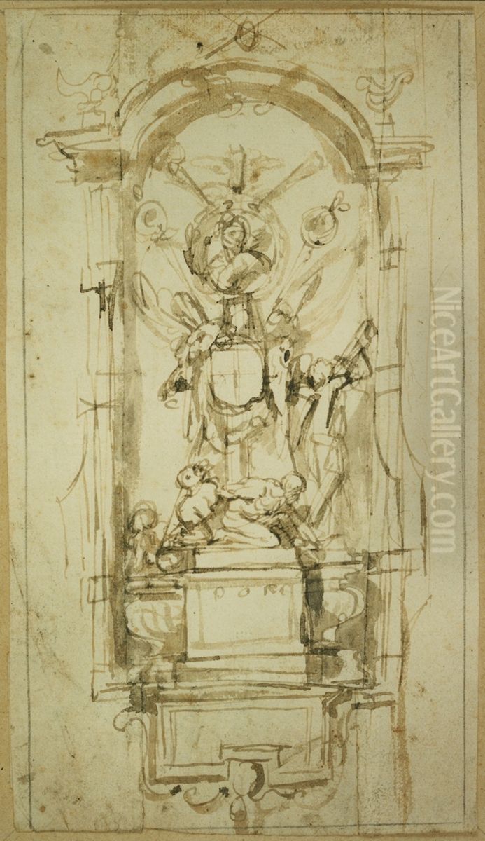 Design for a tomb Oil Painting by Pieter Verbrugghen the Elder