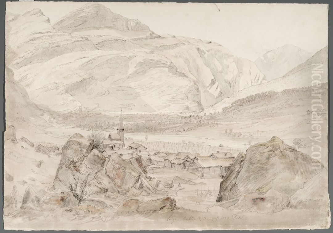 Fortundalen Oil Painting by Johan Wilhelm Ludwig Dahl