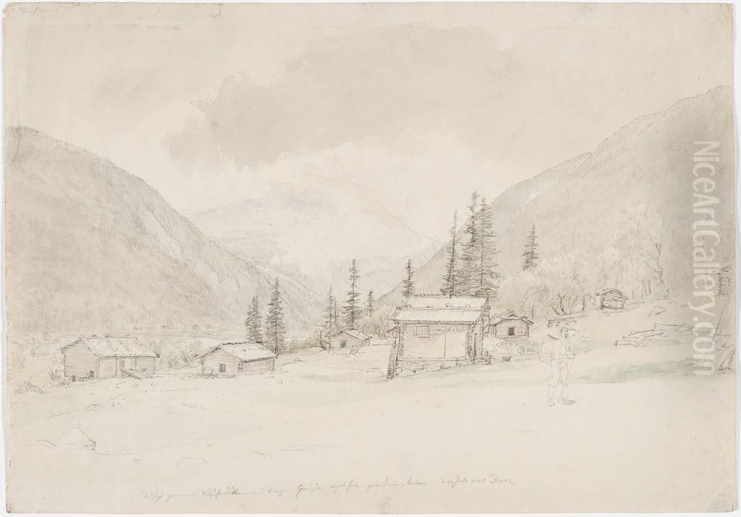 From the Vestfjord Valley Oil Painting by Johan Wilhelm Ludwig Dahl