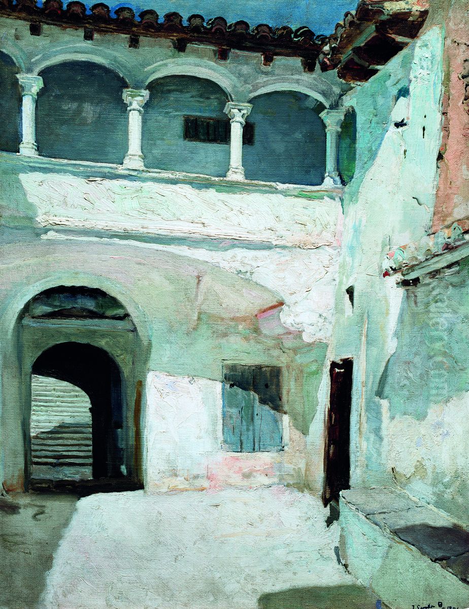 Patio de San Juan de la Cartuja de Porta Coeli, Valencia Oil Painting by Joaquin Sorolla