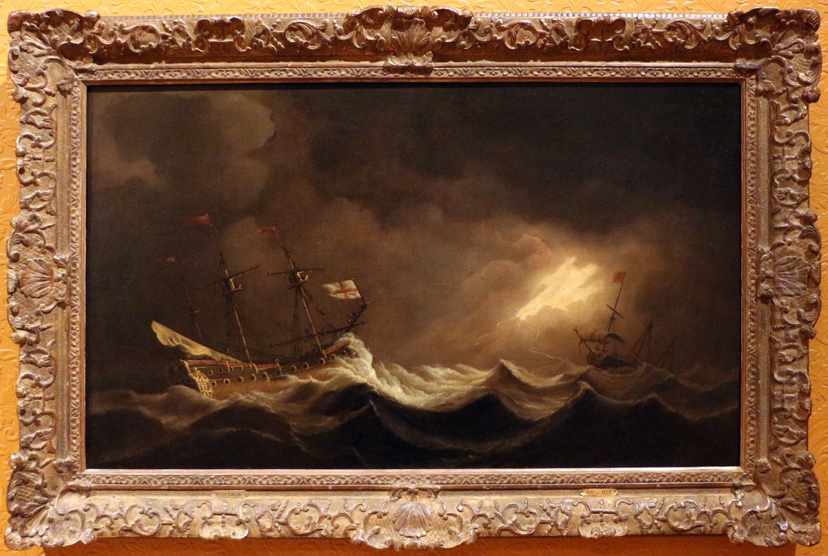 Ships in a Storm Oil Painting by Willem van de Velde the Younger
