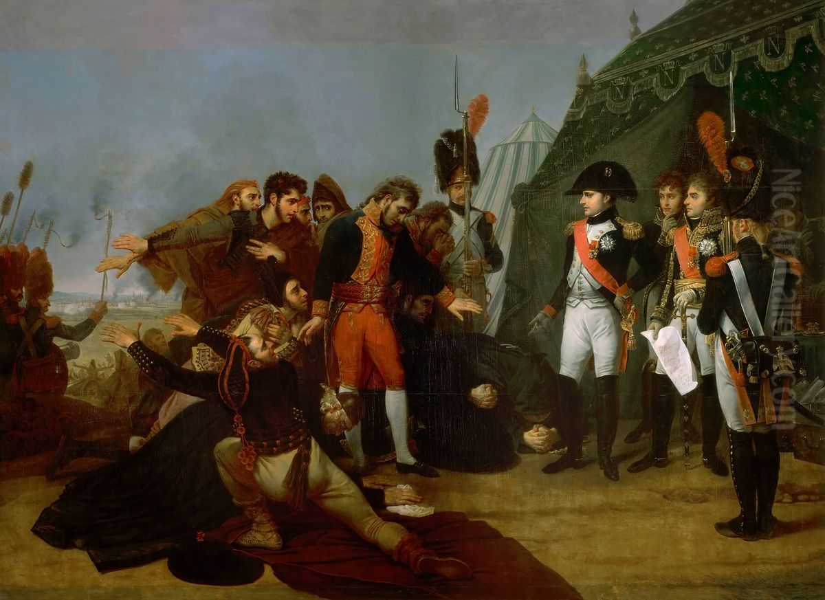 Napoleon accepts the surrender of Madrid, 4 December 1808 Oil Painting by Antoine-Jean Gros