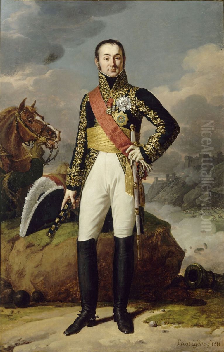 Nicolas-Charles Oudinot, Duke of Reggio, Marshal of France (1767-1847) Oil Painting by Robert Lefevre