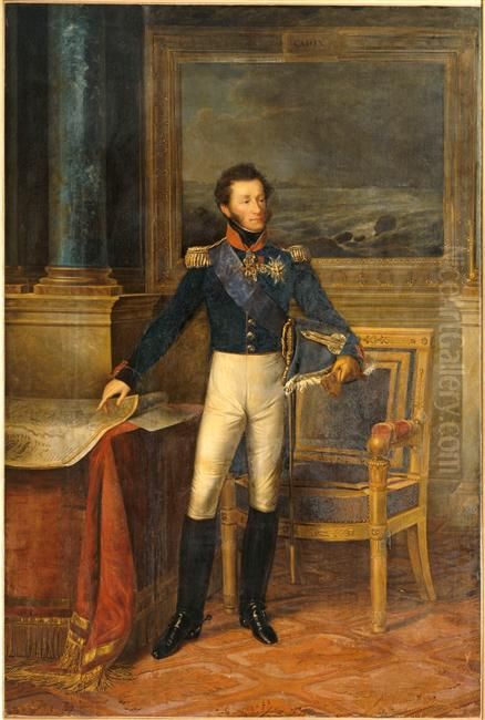 Louis-Antoine d'Artois, duc d'Angouleme (1775-1844), en 1825, generalissime de l'armee d'Espagne Oil Painting by Francois Kinson