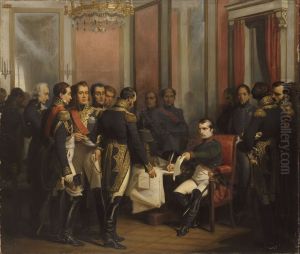 Napoleon signs his abdication at Fontainebleau 11 April 1814