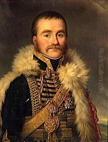 Nicolas Dahlman, General de brigade (1769-1807) Oil Painting by Albert Gregorius