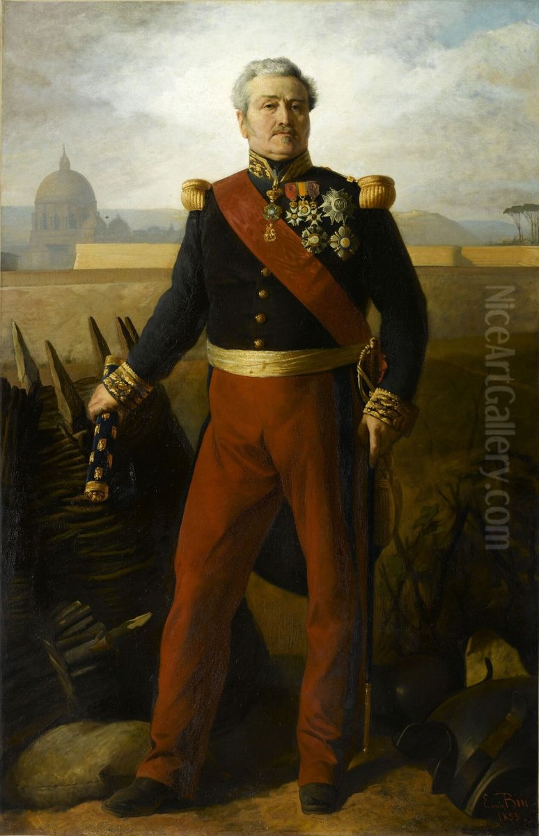 JEAN-BAPTISTE-PHILIBERT VAILLANT, MARECHAL DE FRANCE (1790-1872) Oil Painting by Emile ( Jean Baptiste Philippe) Bin