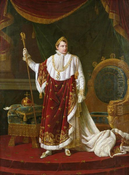 Portrait of Napoleon in Coronation Robes Oil Painting by Robert Lefevre