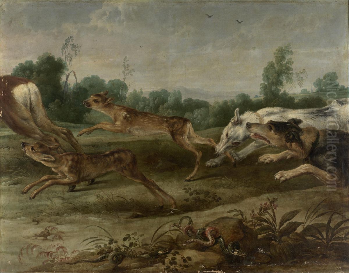 Deer hunt Oil Painting by Frans Snyders
