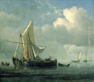 Anchored Kaag and Smalschip