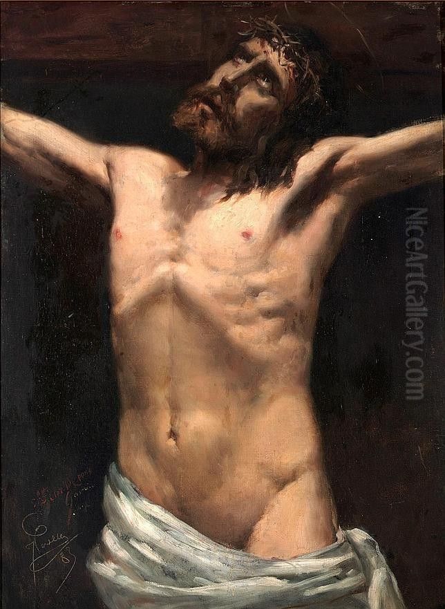 Estudio de Cristo Oil Painting by Joaquin Sorolla