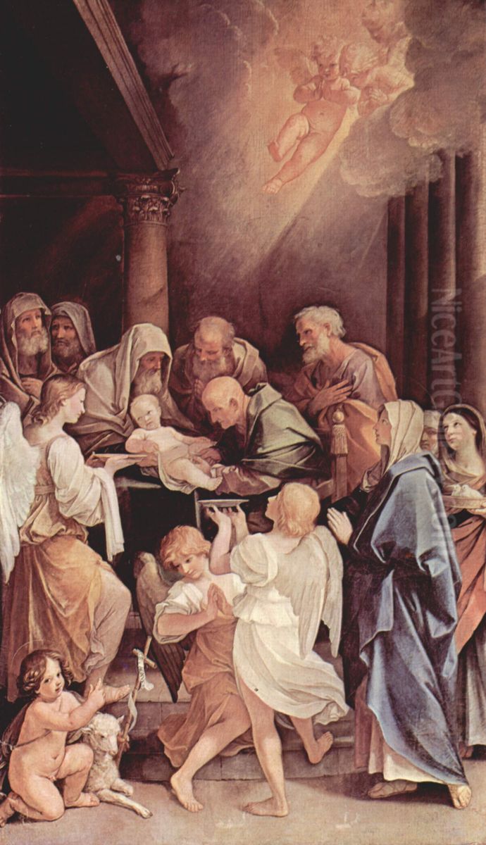 Die Beschneidung des Jesuskindes Oil Painting by Guido Reni