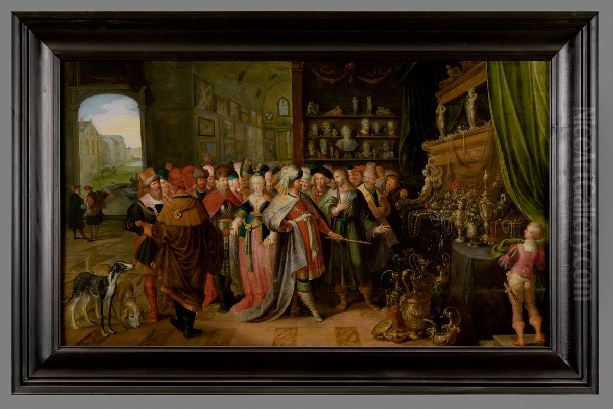 Cresus montrant ses tresors a Solon Oil Painting by Frans Francken the Younger
