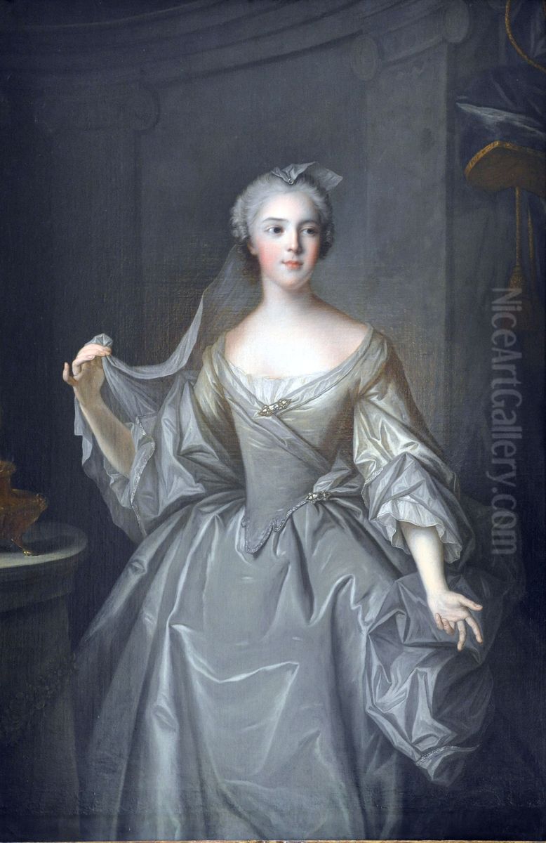 << Madame Sophie de France en vestale >> Oil Painting by Jean-Marc Nattier