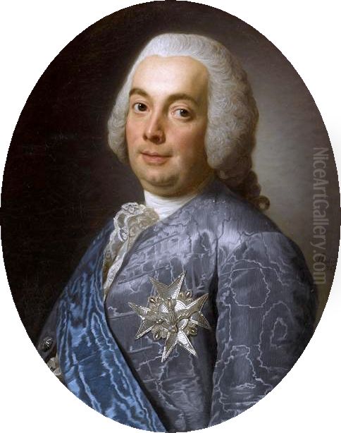 Portrait of Henri-Leonard-Jean-Baptiste Bertin (1719-1792) Oil Painting by Alexander Roslin