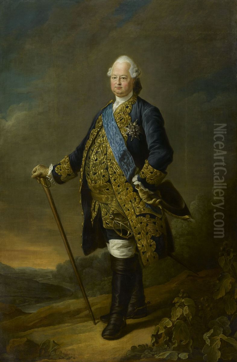 Louis de Bourbon-Conde, Count of Clermont (1709-1771) Oil Painting by Francois-Hubert Drouais