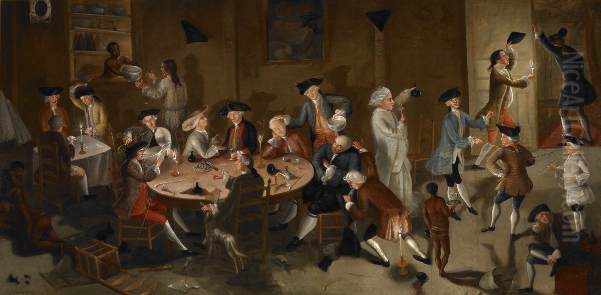 Sea Captains Carousing in Surinam Oil Painting by John Greenwood