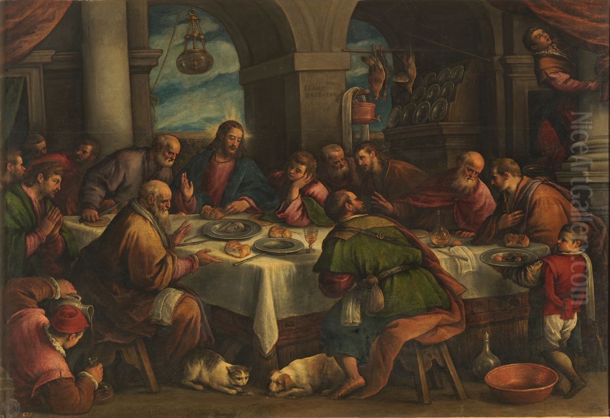 La Ultima Cena Oil Painting by Francesco Bassano the Younger