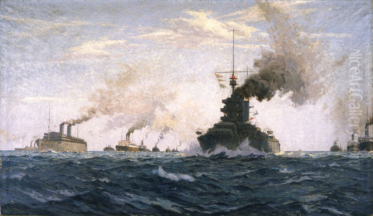 Canada's Answer Oil Painting by Norman Wilkinson