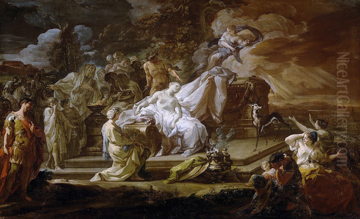 The Sacrifice of Iphigenia Oil Painting by Corrado Giaquinto