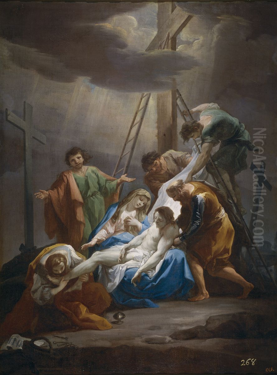 El Descendimiento Oil Painting by Corrado Giaquinto