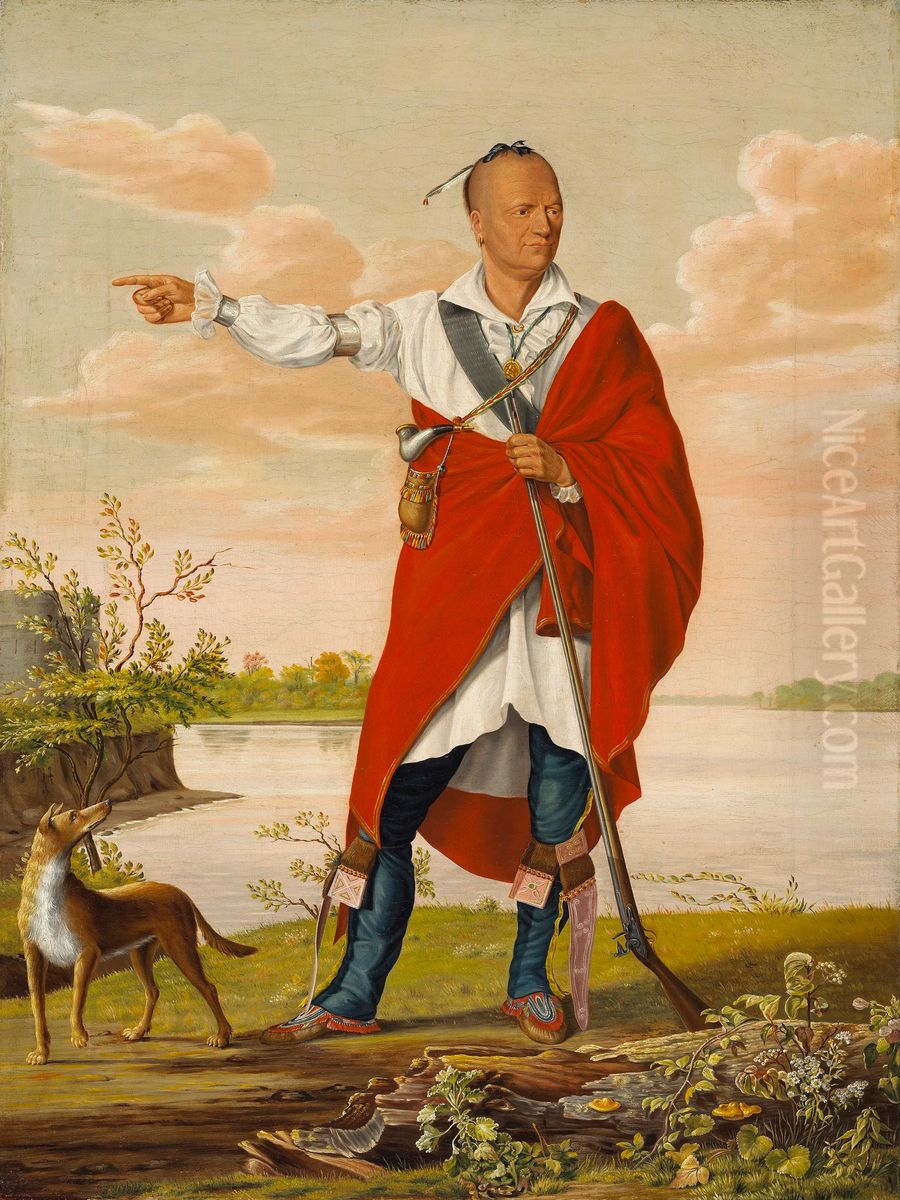 Portrait of Thayendanegea (Joseph Brant) Oil Painting by William Berczy