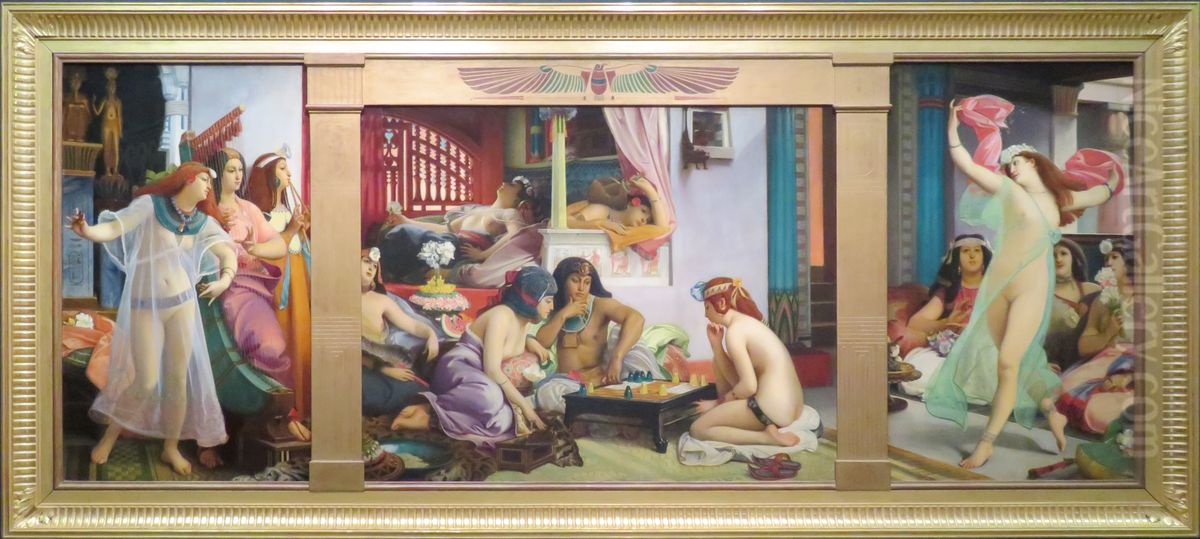 Ramses dans son harem - RF-MO-P-2015-42 Oil Painting by Jean-Jules-Antoine Lecomte du Nouy