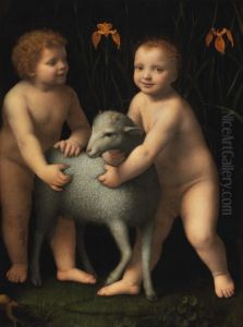 The Christ Child and the Infant John the Baptist with a Lamb