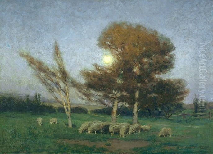 Early Moonrise in September Oil Painting by William Brymner