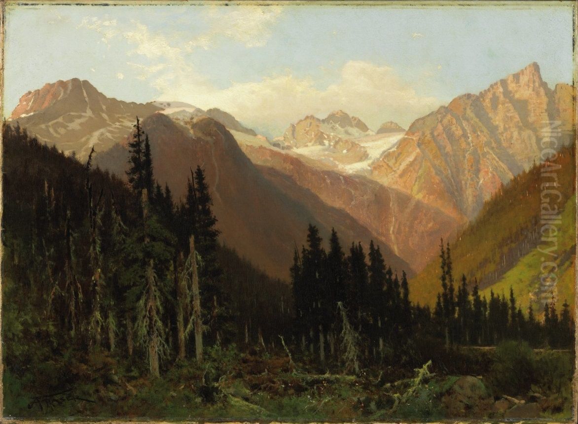 At the Rogers Pass, Summit of the Selkirk Range, B.C. Oil Painting by John Arthur Fraser
