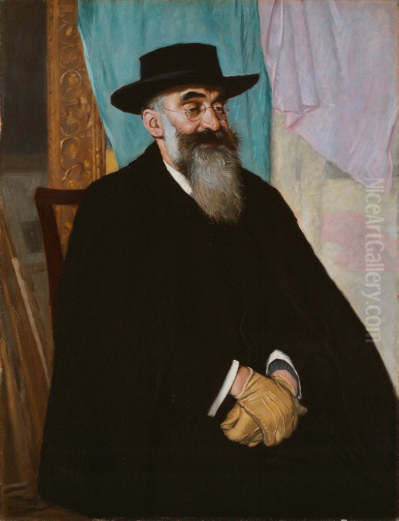 Portrait ofLucien Pissarro Oil Painting by William Strang
