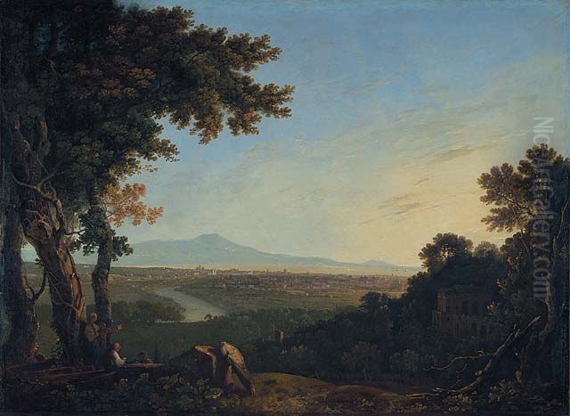 Rome vue de la Villa Madama Oil Painting by Richard Wilson