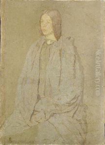 Young Woman in a Grey Cloak