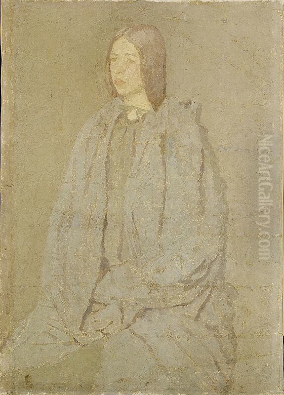 Jeune femme au manteau gris Oil Painting by Gwen John