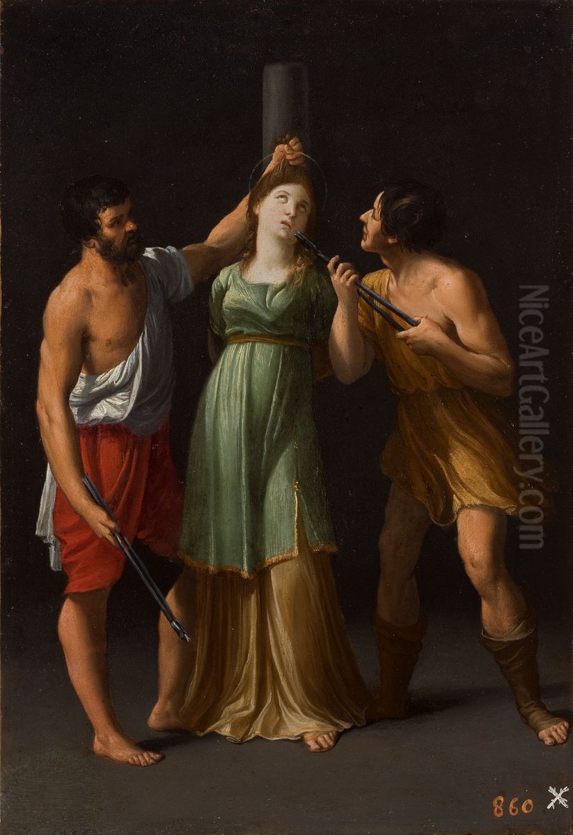 Martirio de Santa Apolonia Oil Painting by Guido Reni