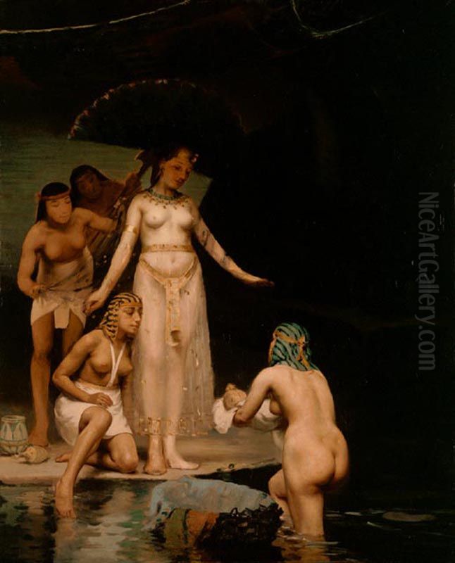 Discovery of Moses Oil Painting by Paul Peel