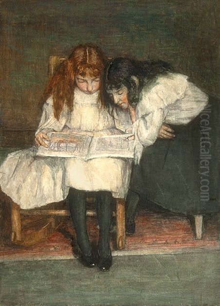 The Picture Book Oil Painting by William Brymner