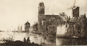 Cityscape with a Canal (View of Dordrecht from the South)
