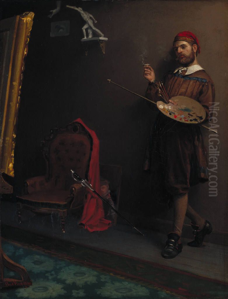 Le peintre Oil Painting by Paul Peel