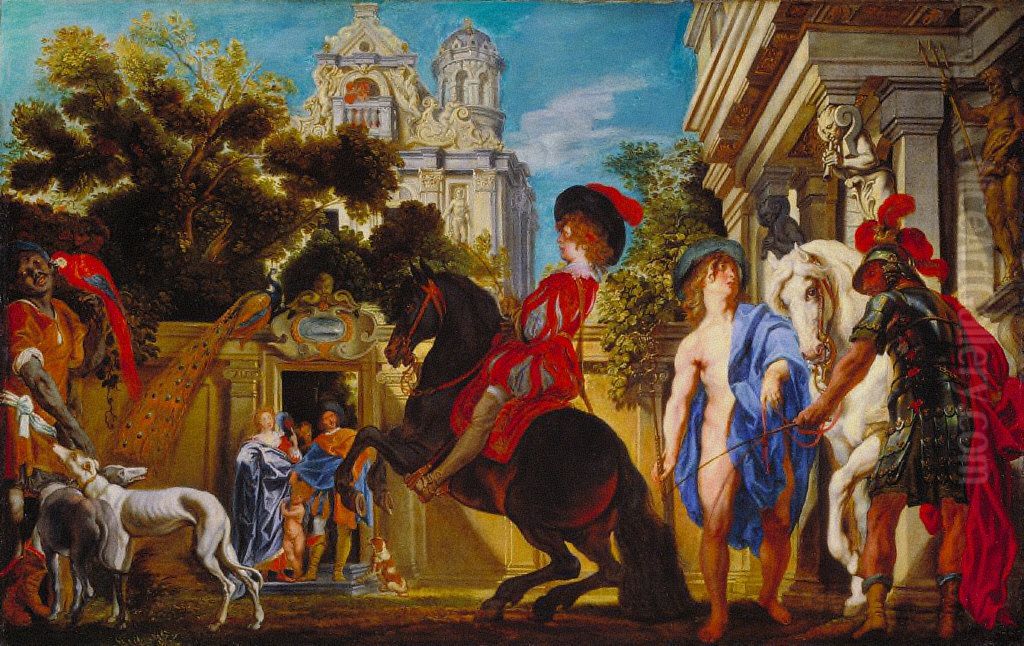 Jeune cavalier en levade Oil Painting by Jacob Jordaens