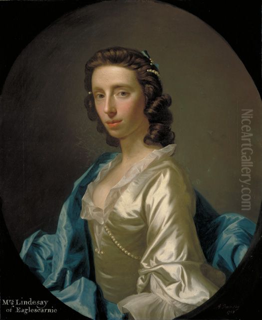 Mrs. Lindesay of Eaglescarnie Oil Painting by Allan Ramsay
