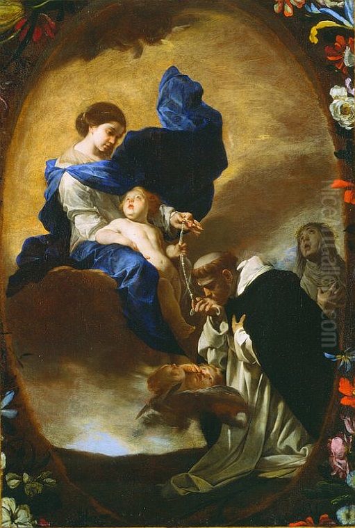 The Vision of St. Dominic Oil Painting by Bernardo Cavallino